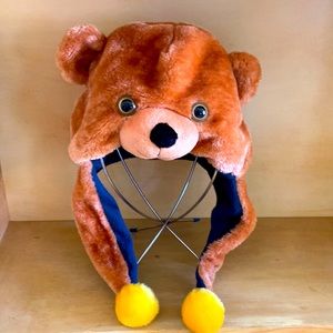 Plush bear hat, adult